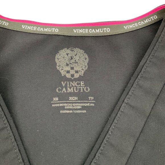 Vince Camuto  Womens Black Scrub Jacket & Top Set XS Polyester/Spandex Blend - Picture 9 of 16